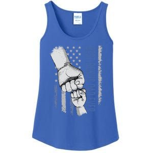 Best Bonus Dad Ever American Flag Fathers Day Gift Dad Great Gift Ladies Essential Tank