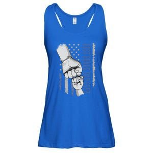 Best Bonus Dad Ever American Flag Fathers Day Gift Dad Great Gift Ladies Essential Flowy Tank