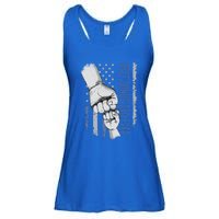 Best Bonus Dad Ever American Flag Fathers Day Gift Dad Great Gift Ladies Essential Flowy Tank