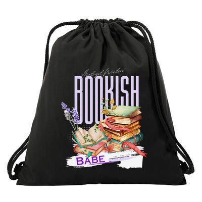 Bookish Babe Dark Romance Merch Funny Drawstring Bag