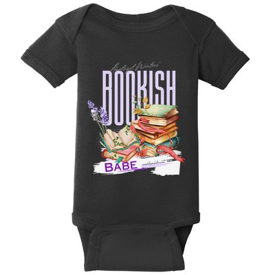 Bookish Babe Dark Romance Merch Funny Baby Bodysuit