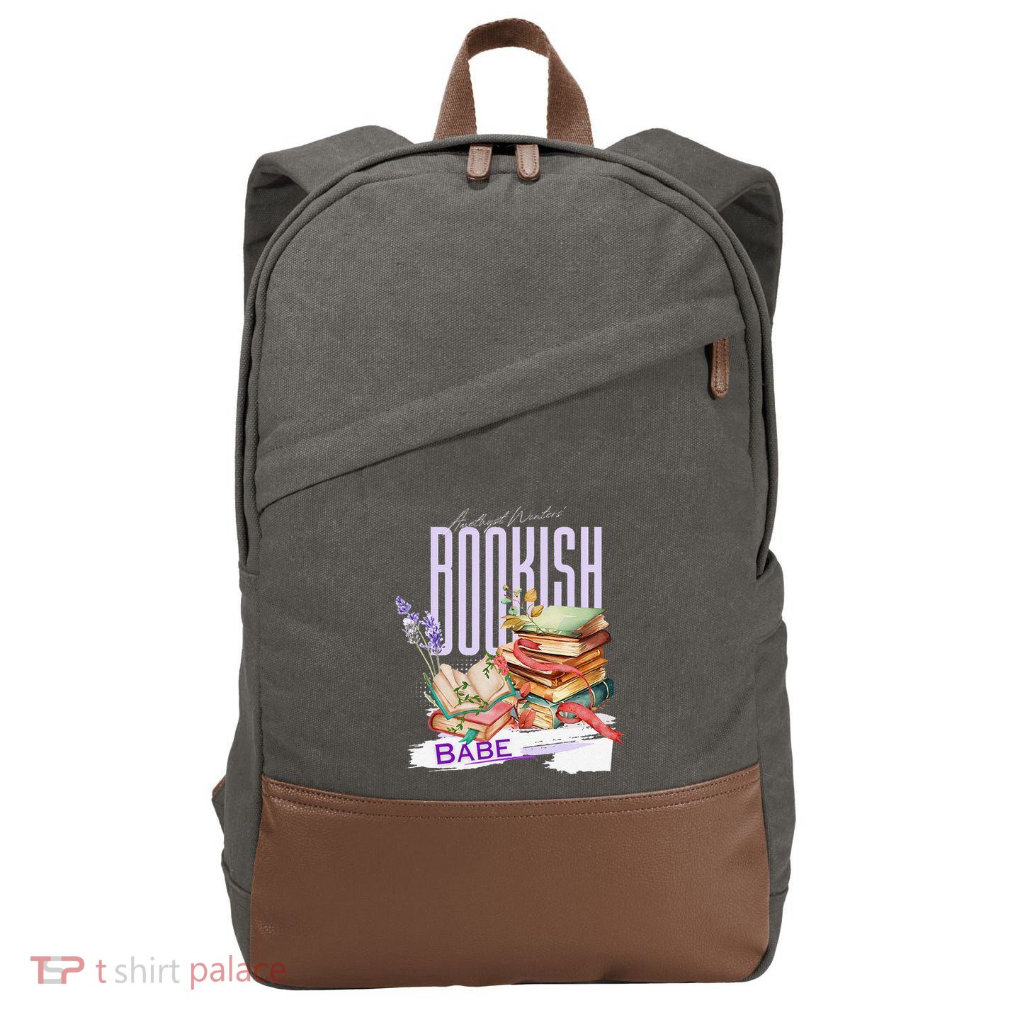 Bookish Babe Dark Romance Merch Funny Cotton Canvas Backpack