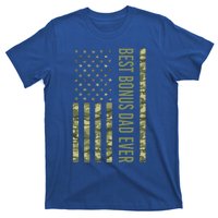 Best Bonus Dad Ever American Flag Fathers Day Us Camo Flag Cute Gift T-Shirt