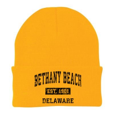 Bethany Beach Delaware De Vintage Sports Knit Cap Winter Beanie