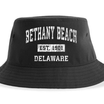 Bethany Beach Delaware De Vintage Sports Sustainable Bucket Hat