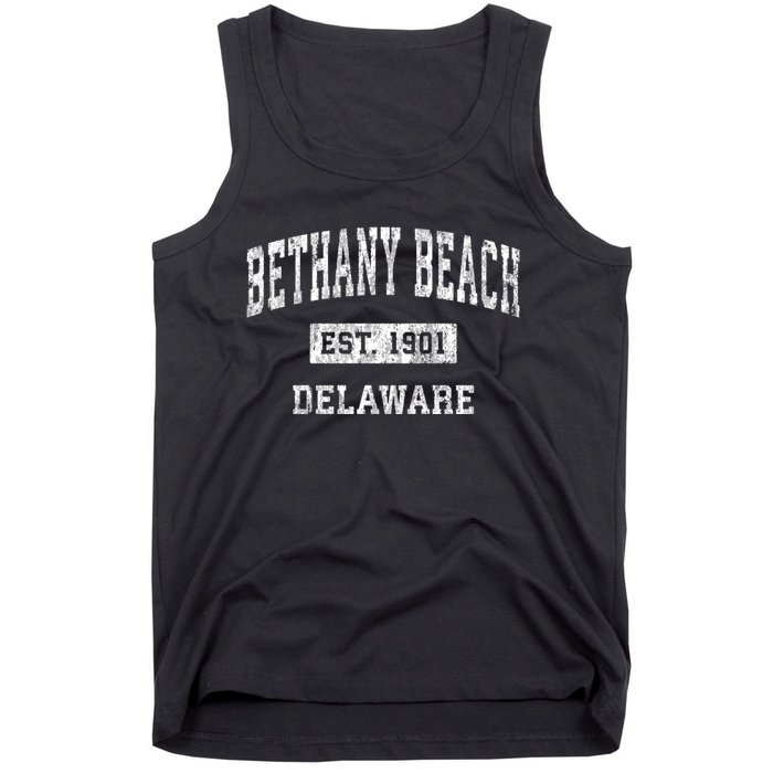 Bethany Beach Delaware De Vintage Sports Tank Top