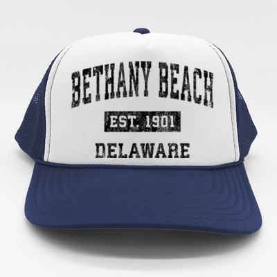 Bethany Beach Delaware De Vintage Sports Trucker Hat