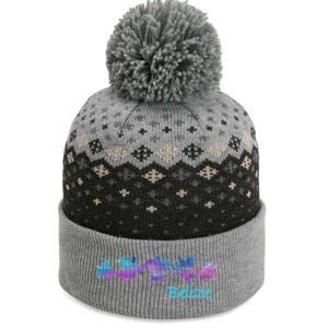 Belize Beach Design / Tribal Turtle Gift The Baniff Cuffed Pom Beanie