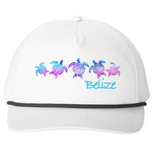 Belize Beach Design / Tribal Turtle Gift Snapback Five-Panel Rope Hat