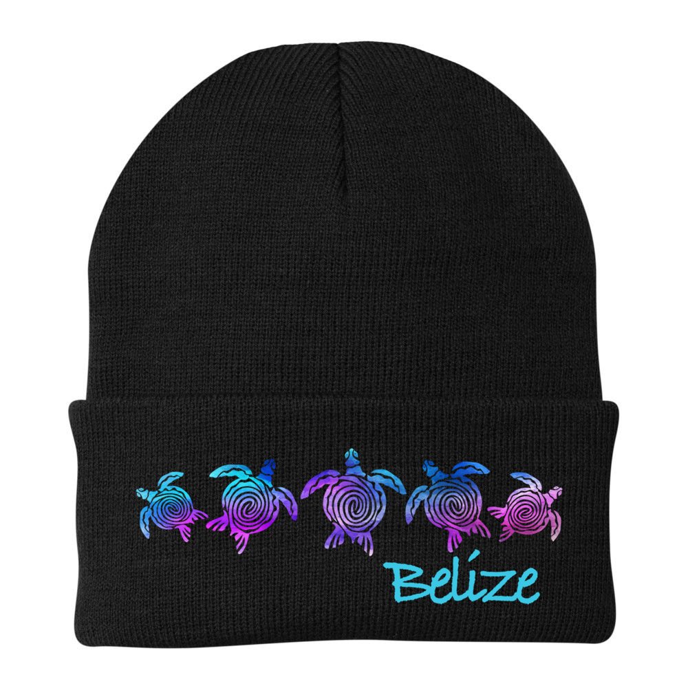 Belize Beach Design / Tribal Turtle Gift Beanie