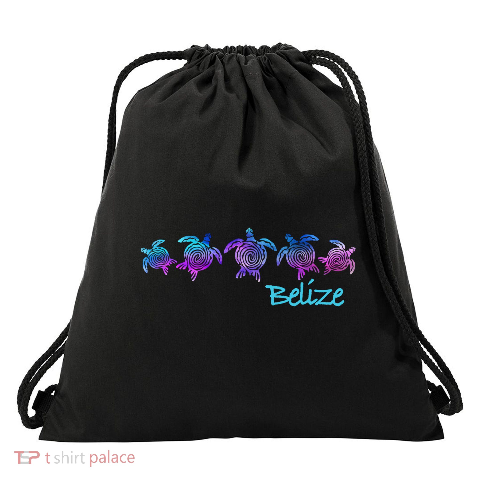 Belize Beach Design / Tribal Turtle Gift Drawstring Bag