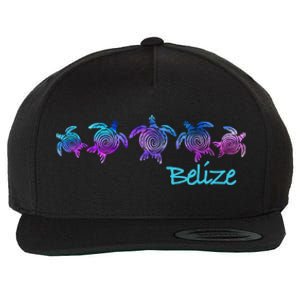 Belize Beach Design / Tribal Turtle Gift Wool Snapback Cap