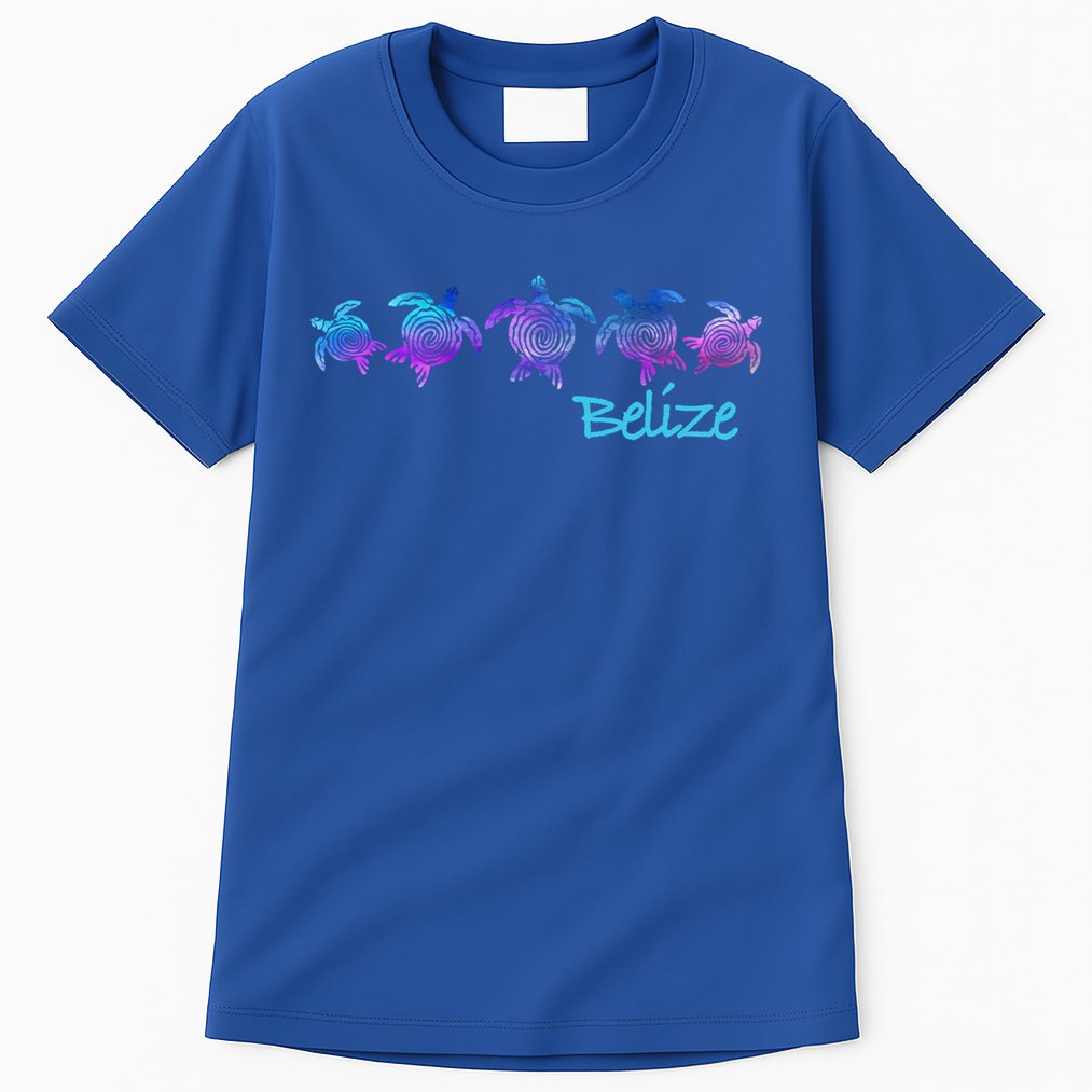 Belize Beach Design / Tribal Turtle Gift Tall T-Shirt