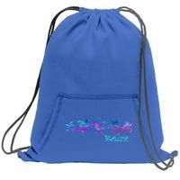 Belize Beach Design / Tribal Turtle Gift Sweatshirt Cinch Pack Bag