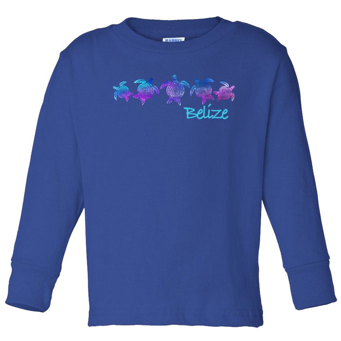 Belize Beach Design / Tribal Turtle Gift Toddler Long Sleeve Shirt