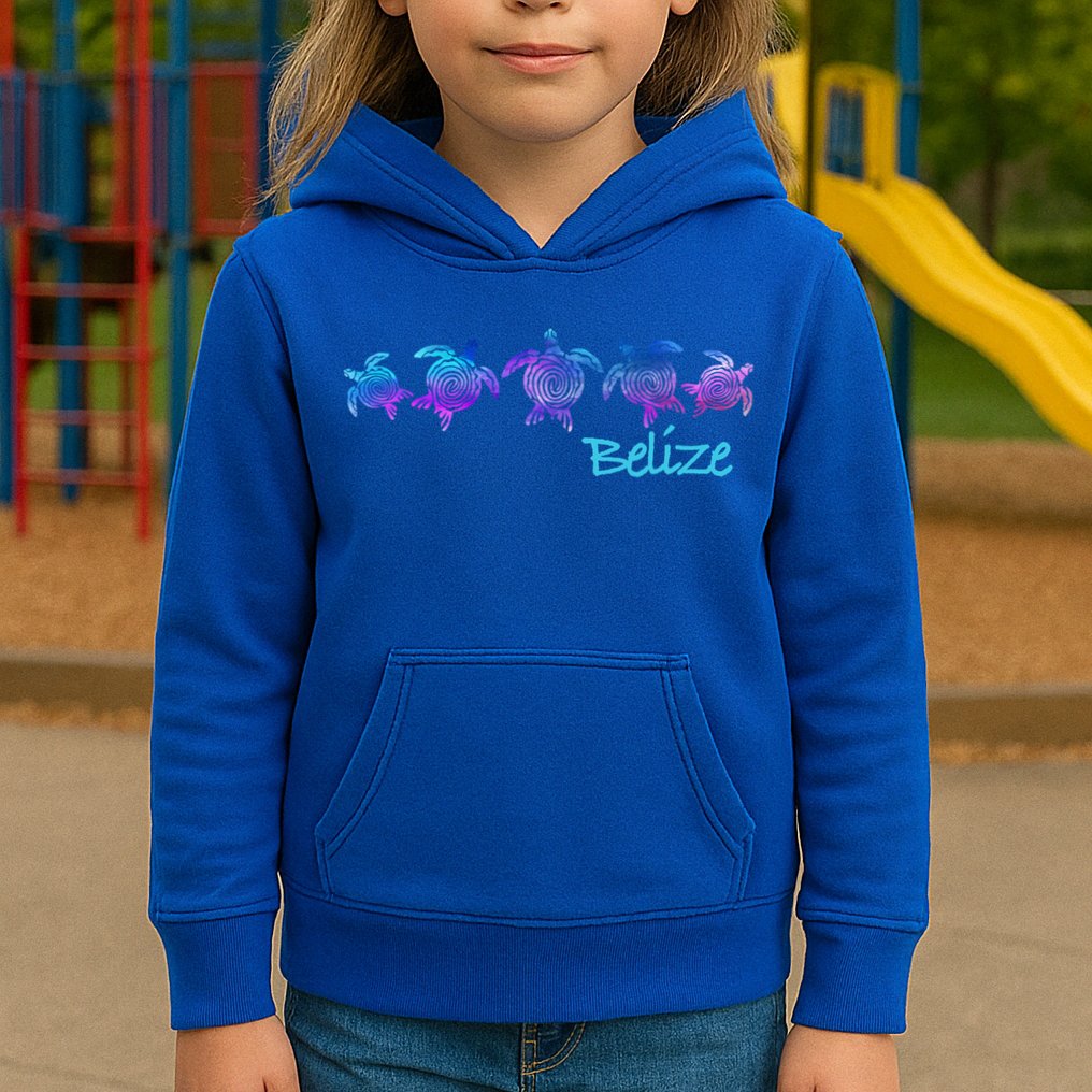 Belize Beach Design / Tribal Turtle Gift Kids Hoodie