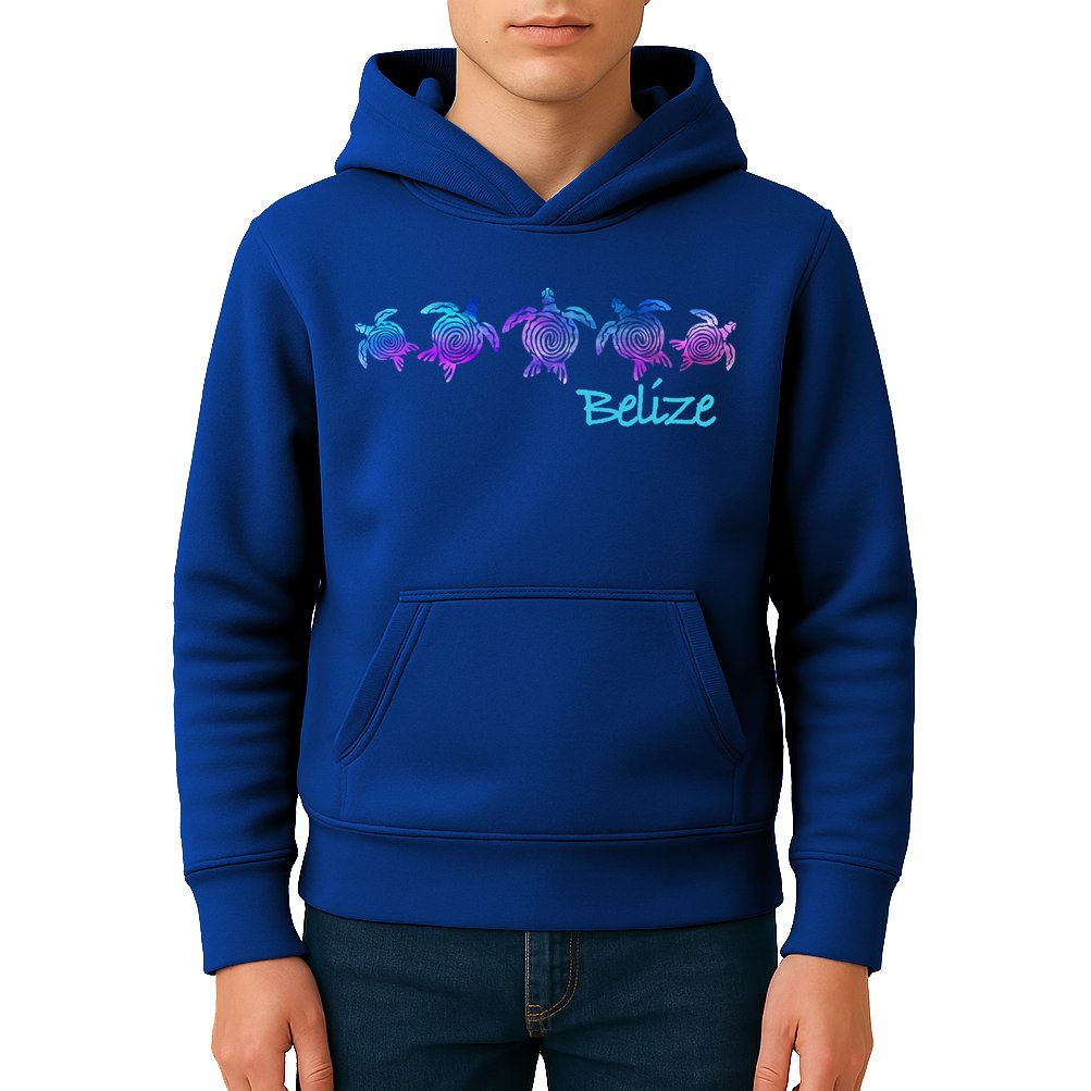 Belize Beach Design / Tribal Turtle Gift Kids Hoodie