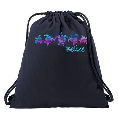 Belize Beach Design / Tribal Turtle Gift Drawstring Bag