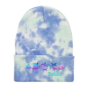 Belize Beach Design / Tribal Turtle Gift Tie Dye 12in Knit Beanie