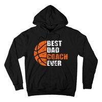 Best Basketball Dad Coach Ever Fathers Day Retro Bball Coach Hoodie