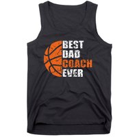 Best Basketball Dad Coach Ever Fathers Day Retro Bball Coach Tank Top