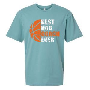 Best Basketball Dad Coach Ever Fathers Day Retro Bball Coach Sueded Cloud Jersey T-Shirt