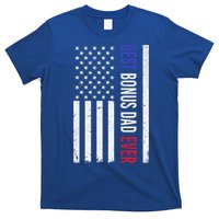 Best Bonus Dad Ever Funny Gift For Fathers Day Usa American Flag Gift T-Shirt