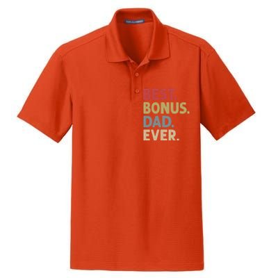 Best Bonus Dad Ever Gift Dry Zone Grid Polo