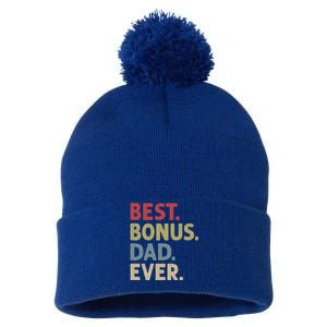 Best Bonus Dad Ever Gift Pom Pom 12in Knit Beanie