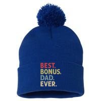 Best Bonus Dad Ever Gift Pom Pom 12in Knit Beanie