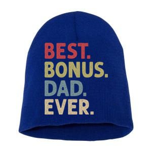 Best Bonus Dad Ever Gift Short Acrylic Beanie