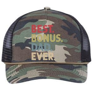 Best Bonus Dad Ever Gift Retro Rope Trucker Hat Cap