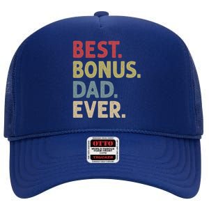 Best Bonus Dad Ever Gift High Crown Mesh Back Trucker Hat