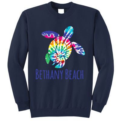 Bethany Beach Delaware Batik Tie Dye Boho Loggerhead Turtle Tall Sweatshirt