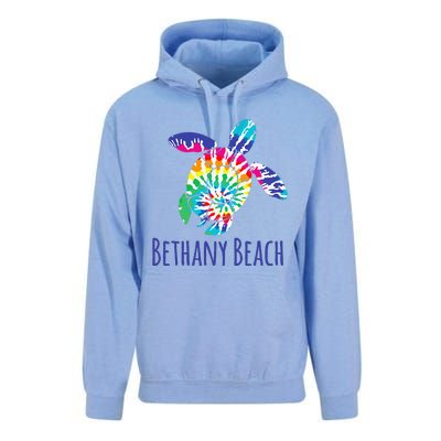 Bethany Beach Delaware Batik Tie Dye Boho Loggerhead Turtle Unisex Surf Hoodie