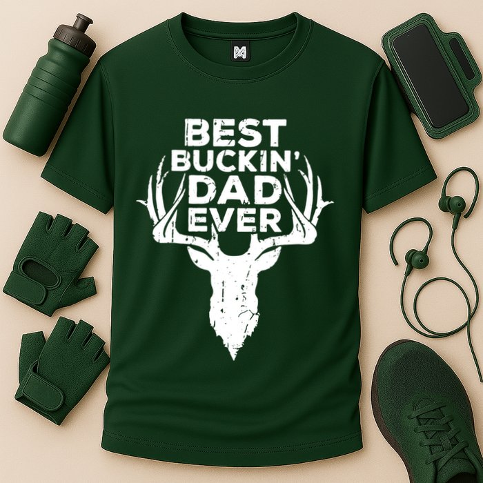 Best Buckin Dad Ever Cooling Performance Crew T-Shirt