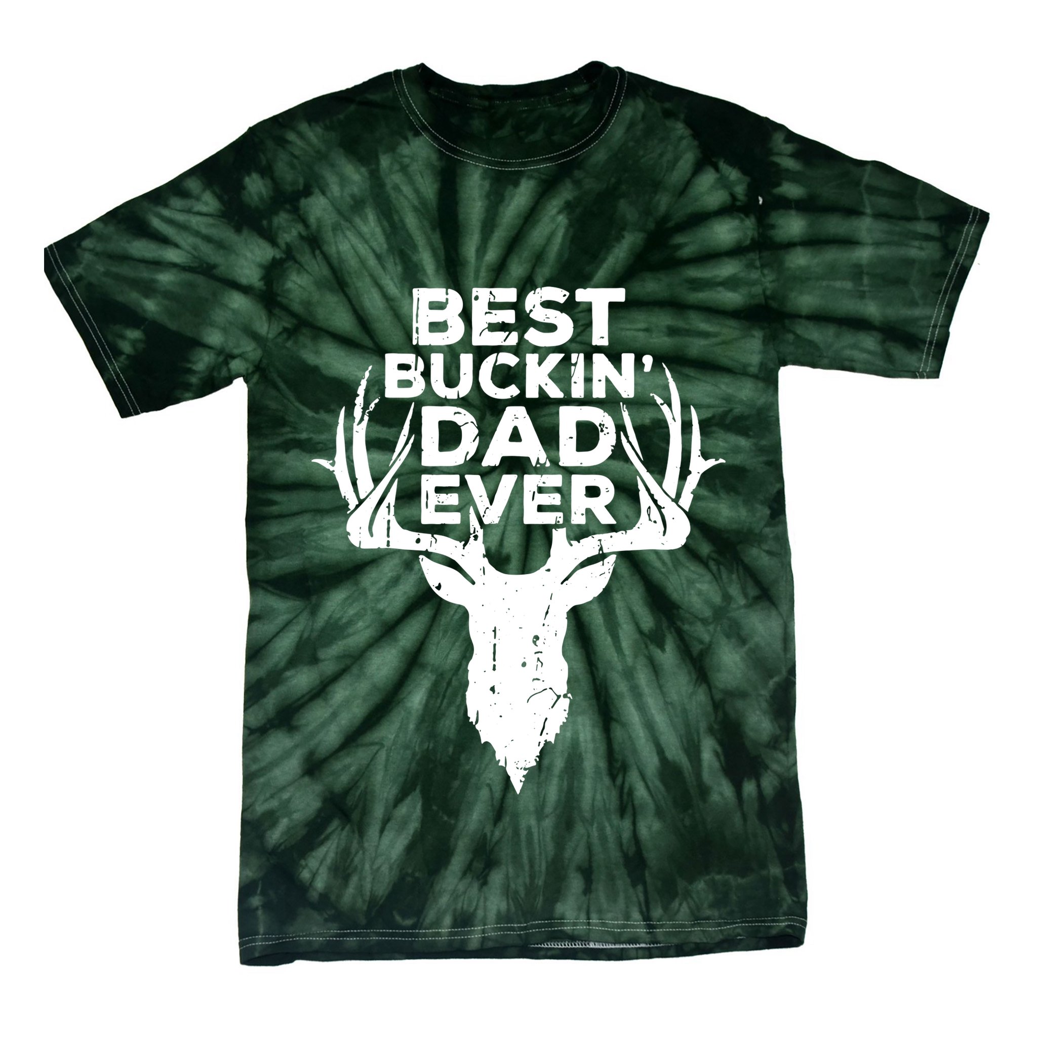 Best Buckin Dad Ever Tie-Dye T-Shirt