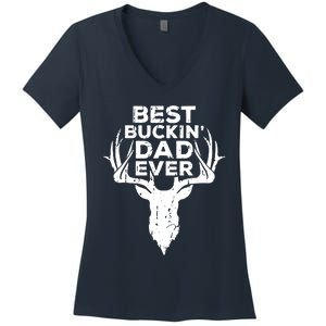 Best Buckin Dad Ever Women's V-Neck T-Shirt