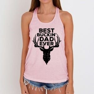 Best Buckin Dad Ever Women's Knotted Racerback Tank