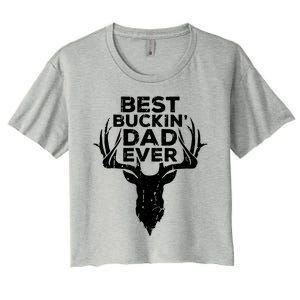 Best Buckin Dad Ever Women's Crop Top Tee