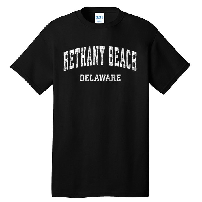 Bethany Beach Delaware De Vintage Varsity Sports Tall T-Shirt