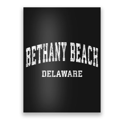 Bethany Beach Delaware De Vintage Varsity Sports Poster