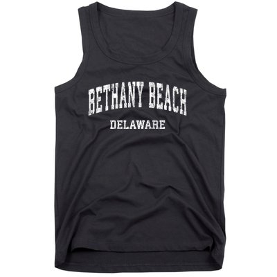 Bethany Beach Delaware De Vintage Varsity Sports Tank Top