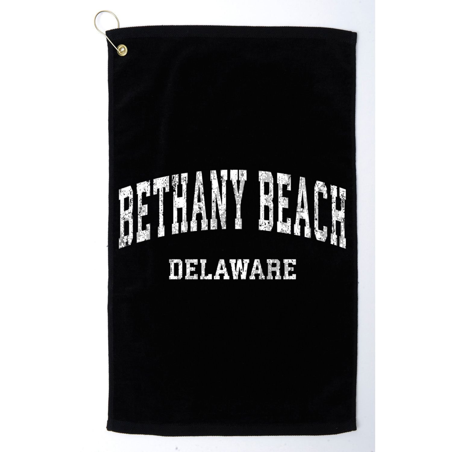 Bethany Beach Delaware De Vintage Varsity Sports Golf Towel