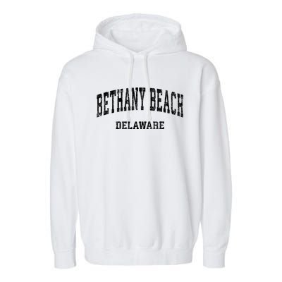 Bethany Beach Delaware De Vintage Varsity Sports Garment-Dyed Fleece Hoodie