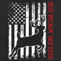 Best Buckin Dad Ever American Flag Deer Hunting Hat