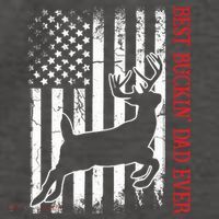 Best Buckin Dad Ever American Flag Deer Hunting Vector Backpack