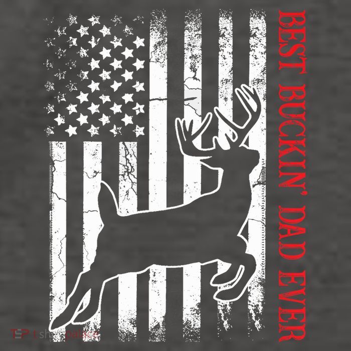 Best Buckin Dad Ever American Flag Deer Hunting Vector Backpack