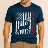 Best Buckin Dad Ever American Flag Deer Hunting Cooling Performance Crew T-Shirt