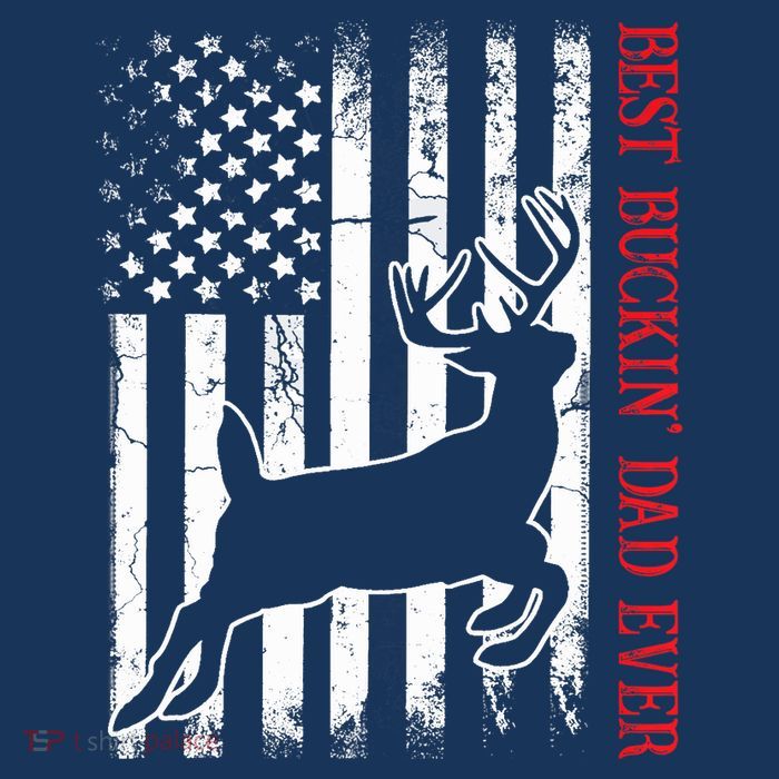 Best Buckin Dad Ever American Flag Deer Hunting 16 in Basic Backpack